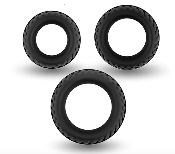 FLOKI - 3 Sturdy Looking Soft Silicone Cock Rings