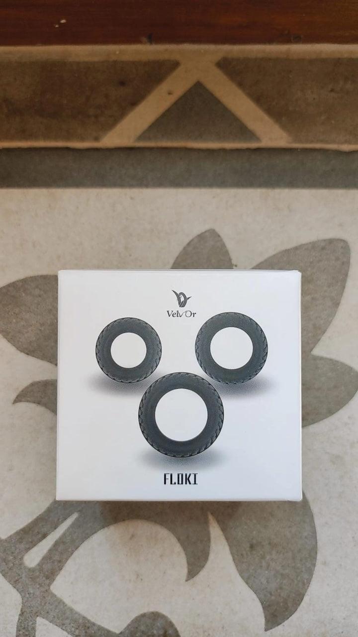 FLOKI - 3 Sturdy Looking Soft Silicone Cock Rings