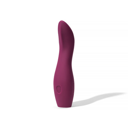 dip 2.0 di Dame, vibratore viola piccolo in silicone medico vista semplice