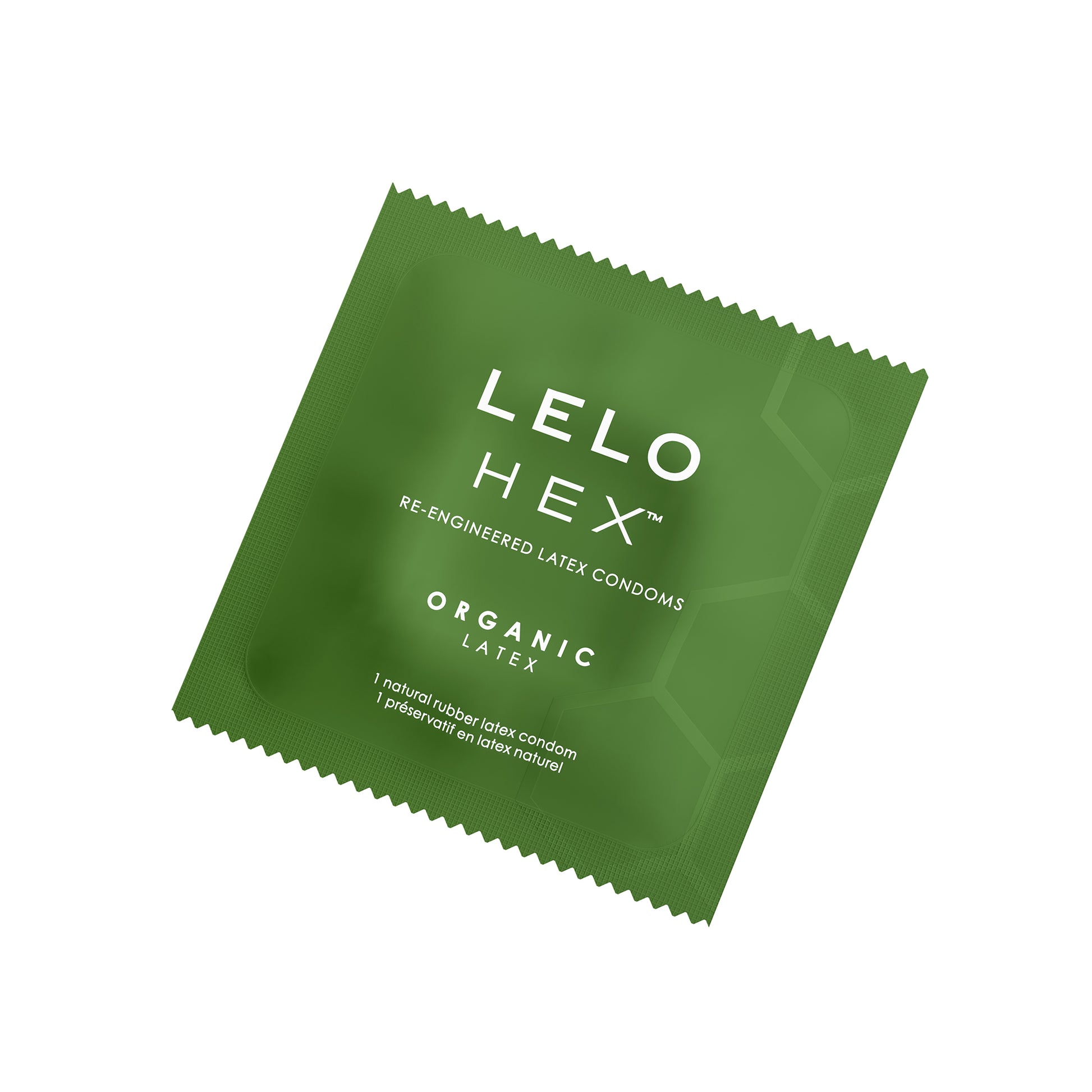 preservativi profilattici condom lelo hex organic confezionato verde packaging sachet