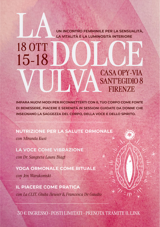LA DOLCE VULVA - 18 Ottobe 2025 - 15:00 -18:00 (ITA)