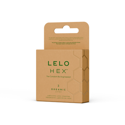 preservativi profilattici condom lelo hex organic confezione da 3 epackaging 3 pack