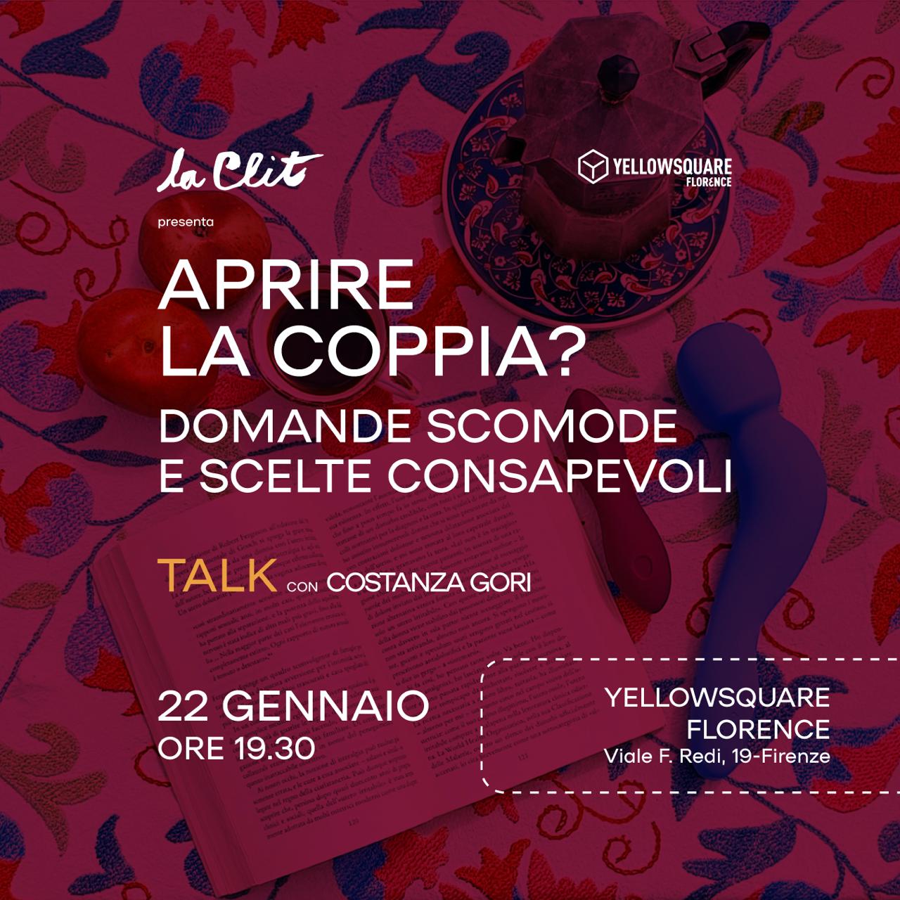 APRIRE LA COPPIA? DOMANDE SCOMODE  E SCELTE CONSAPEVOLI - Talk  - 22 gennaio 2026 - ore 19:30