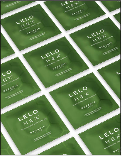 preservativi hex organic vista assonometrica verdi