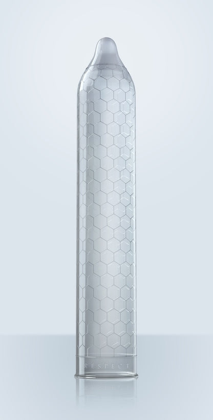 lelo hex organic preservativo esempio di posizione texture esagonale