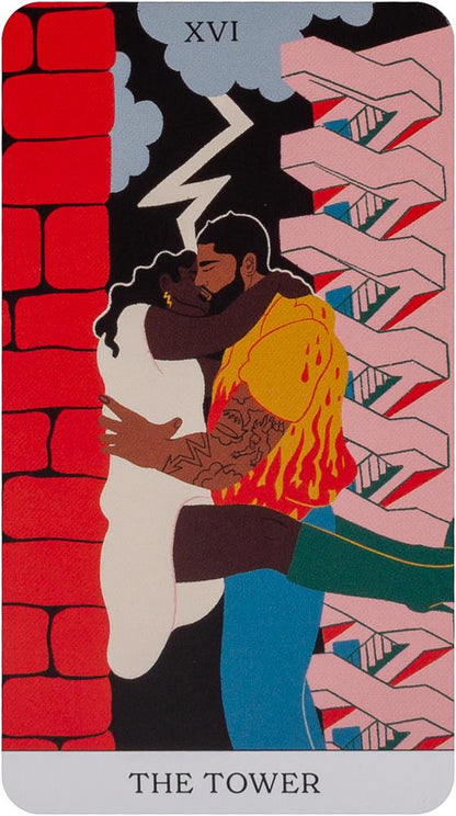 carta de la torre nella versione dei tarocchi erotici di sofie birkin 