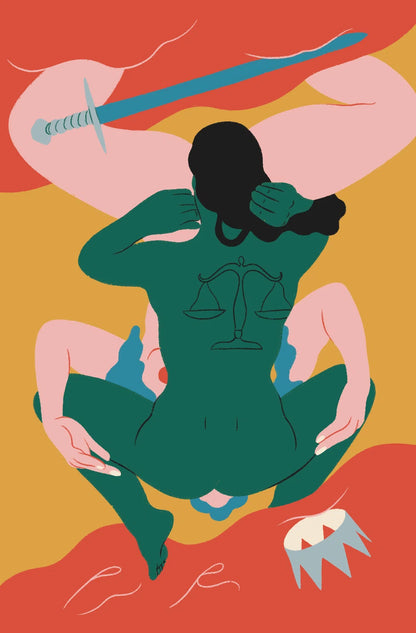 carta justice dei tarocchi erotici sofie birkin la giustizia