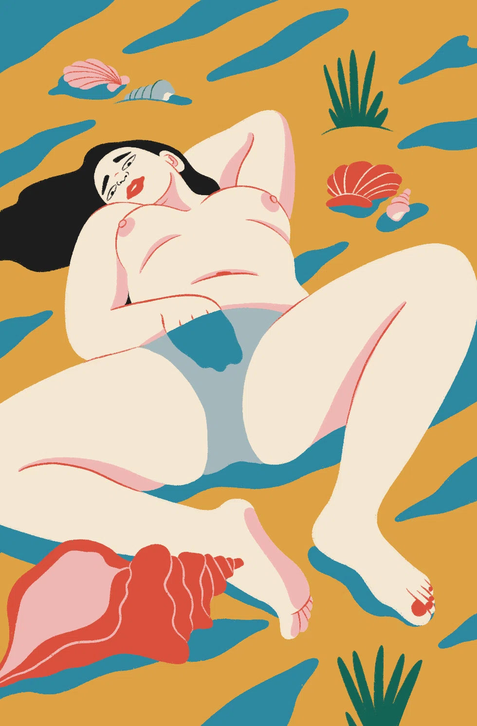 fante di coppe page off cups nella versione dei tarocchi erotici di sofie birkin 